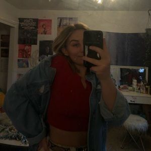 light blue denim jacket